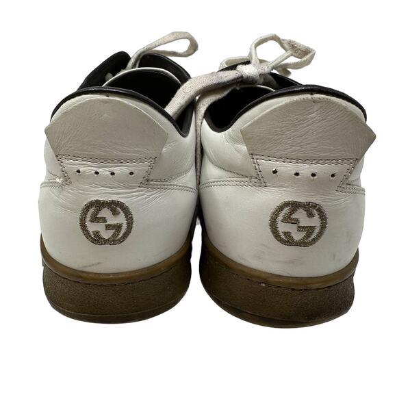 Vintage 2007 Gucci Sneakers Mens Size 11 White Cream Leather 162681 - Picture 4 of 11